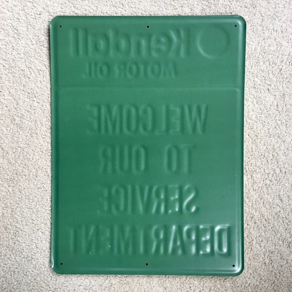 Vintage 1992 KENDALL MOTOR OIL Embossed Metal Sign 24x18” Scioto Signs Kenton OH - Picture 9 of 12